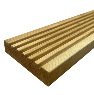 Oxford Decking Board (32 x 125 x 3000mm) - Treated, Reversible Smooth & Grooved