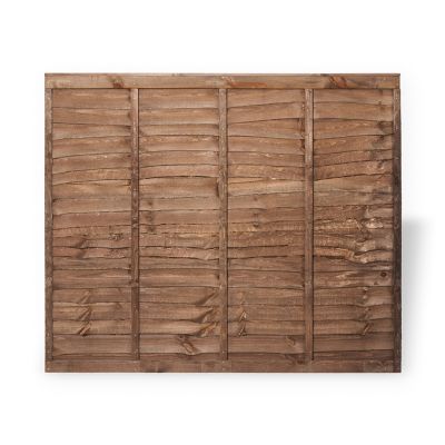 1524x1828mm (5') Brown Treated Lap Fence Panel (L)