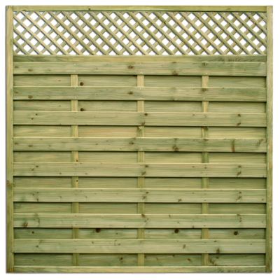 1800x1800mm Horizontal Lattice Top Fence Panel