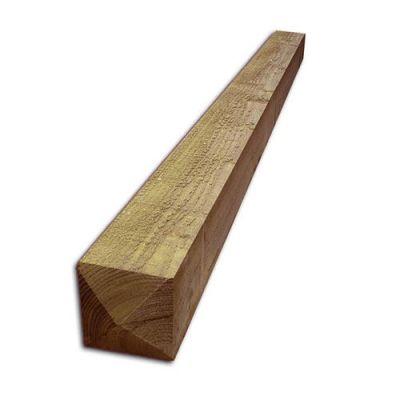 125x125x2100mm Brown 4 Way Weather Treated Timber Post