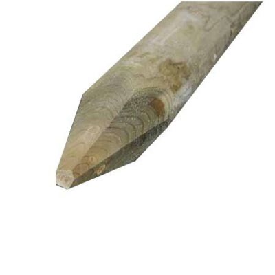 2.4m x 50-75mm Peeled & Pointed Round Post Green Treated